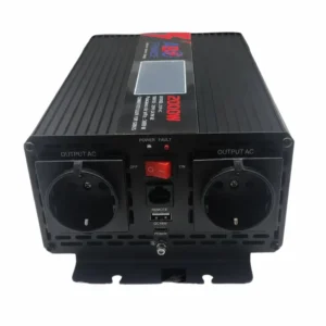Convertisseur pur sinus 2000W 24V vers 230V ABE France avec écran LCD et télécommande